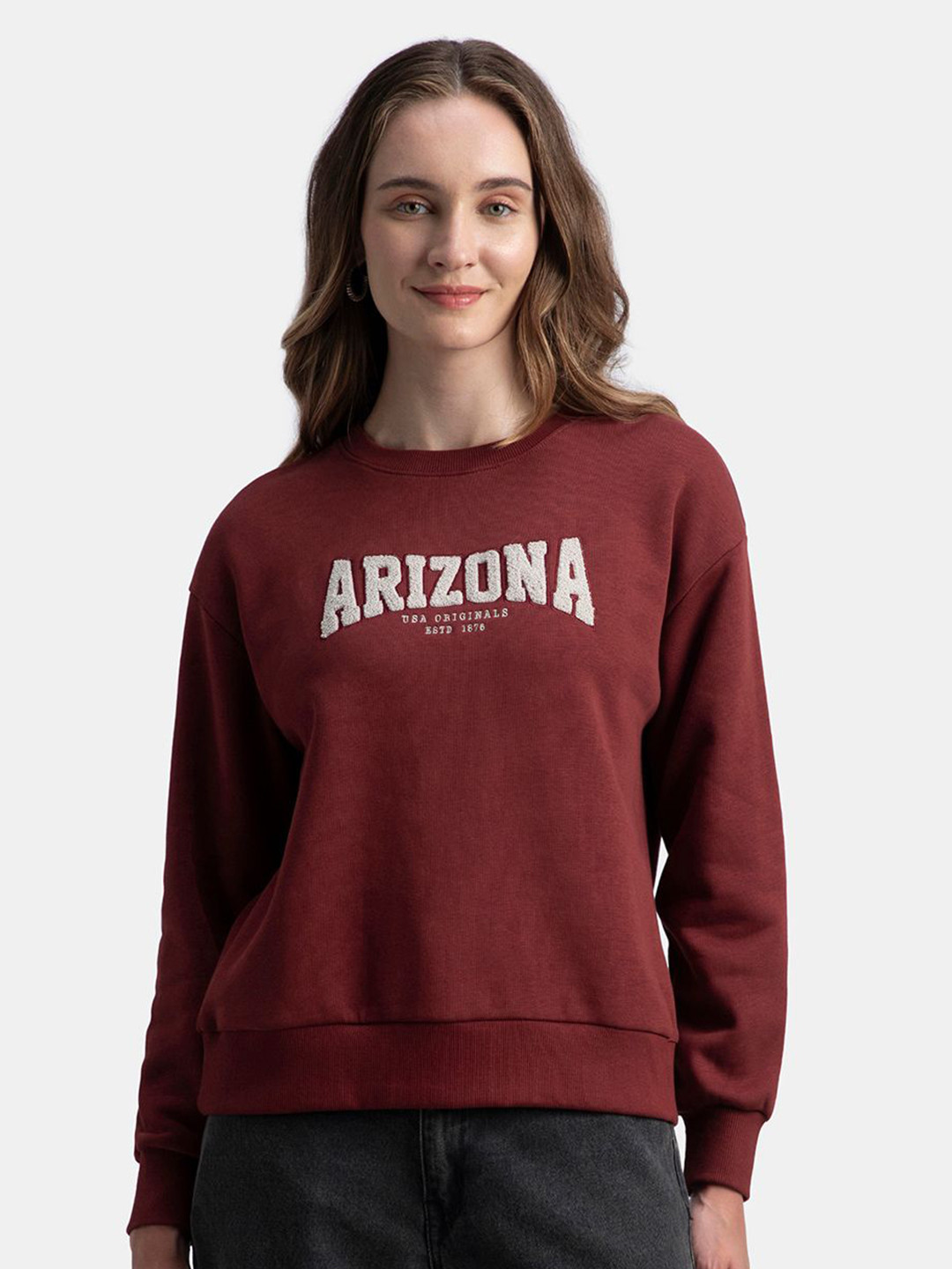 Jockey Super Combed Cotton Fleece Fabric Oversized Sweatshirt with StayWarm Tech-U113