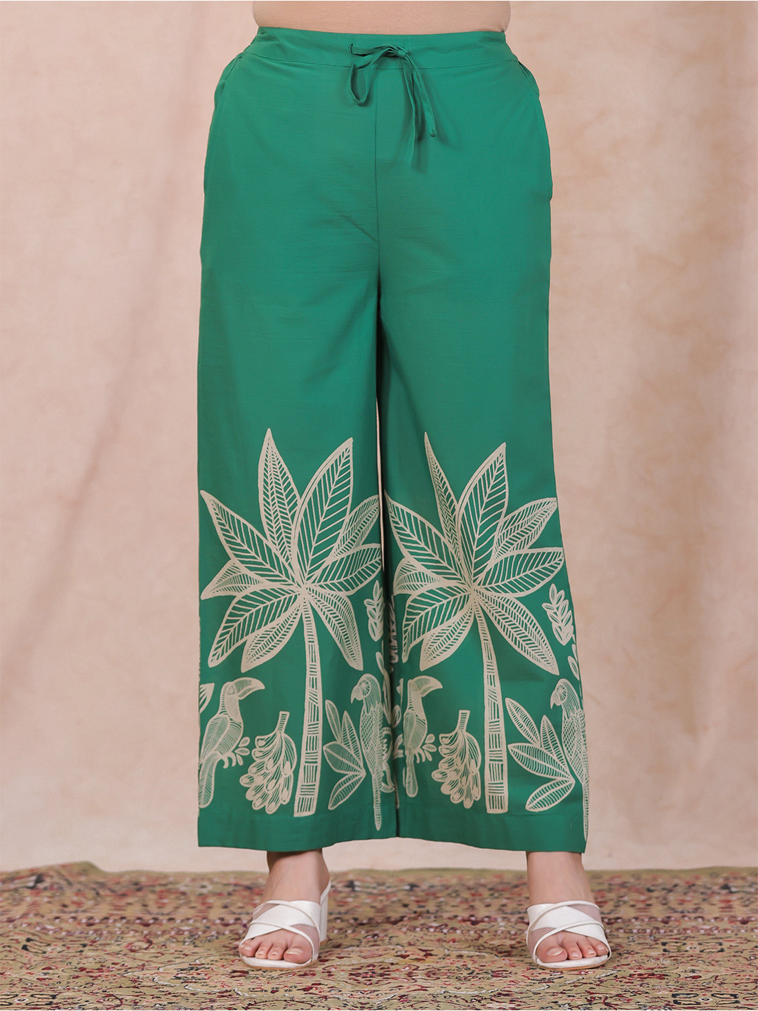 Aramya Women Animal Printed Ethnic Palazzos