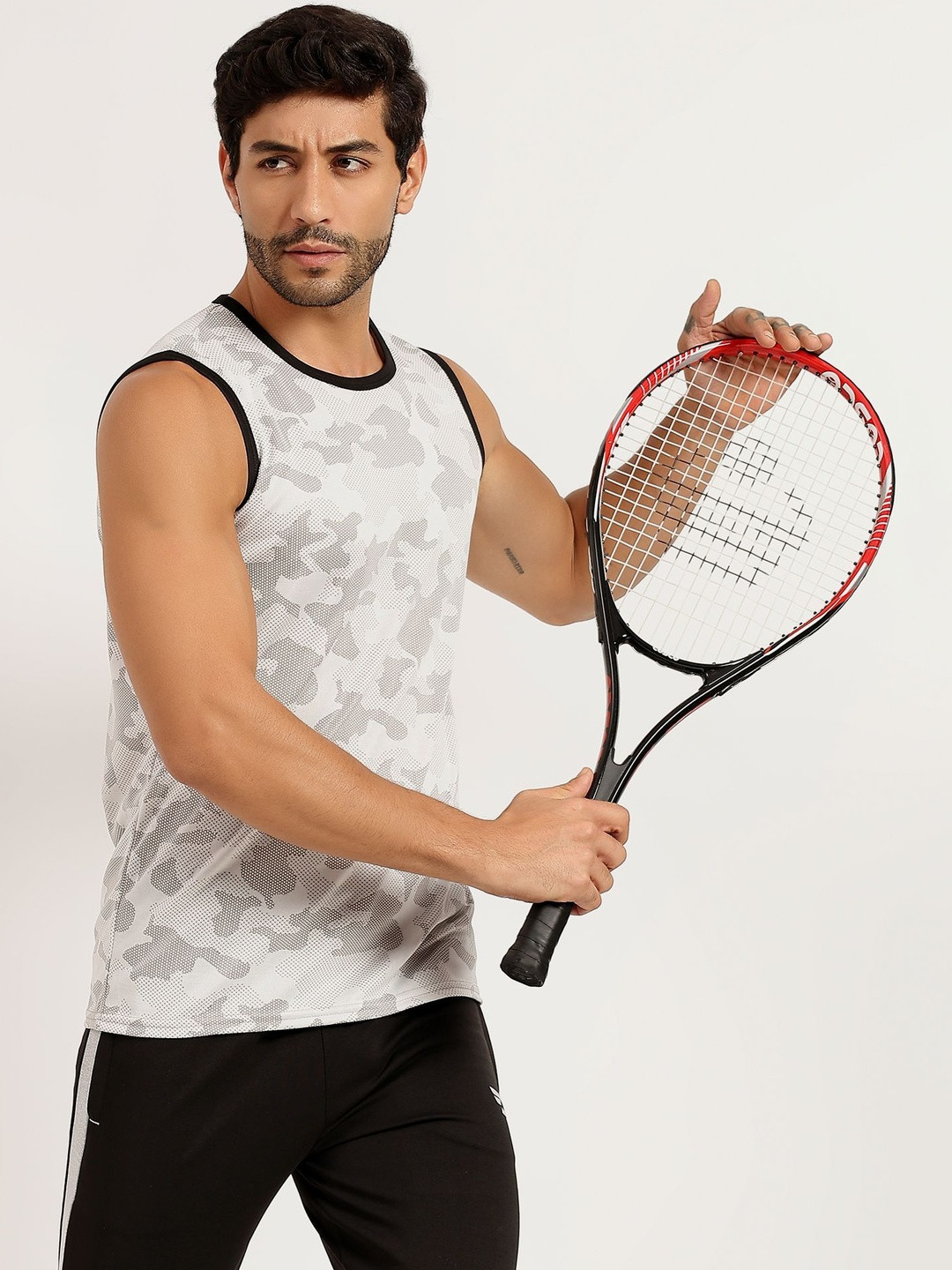 TQH Pack of 2 Mens Camouflage Sleeveless Gym Vest