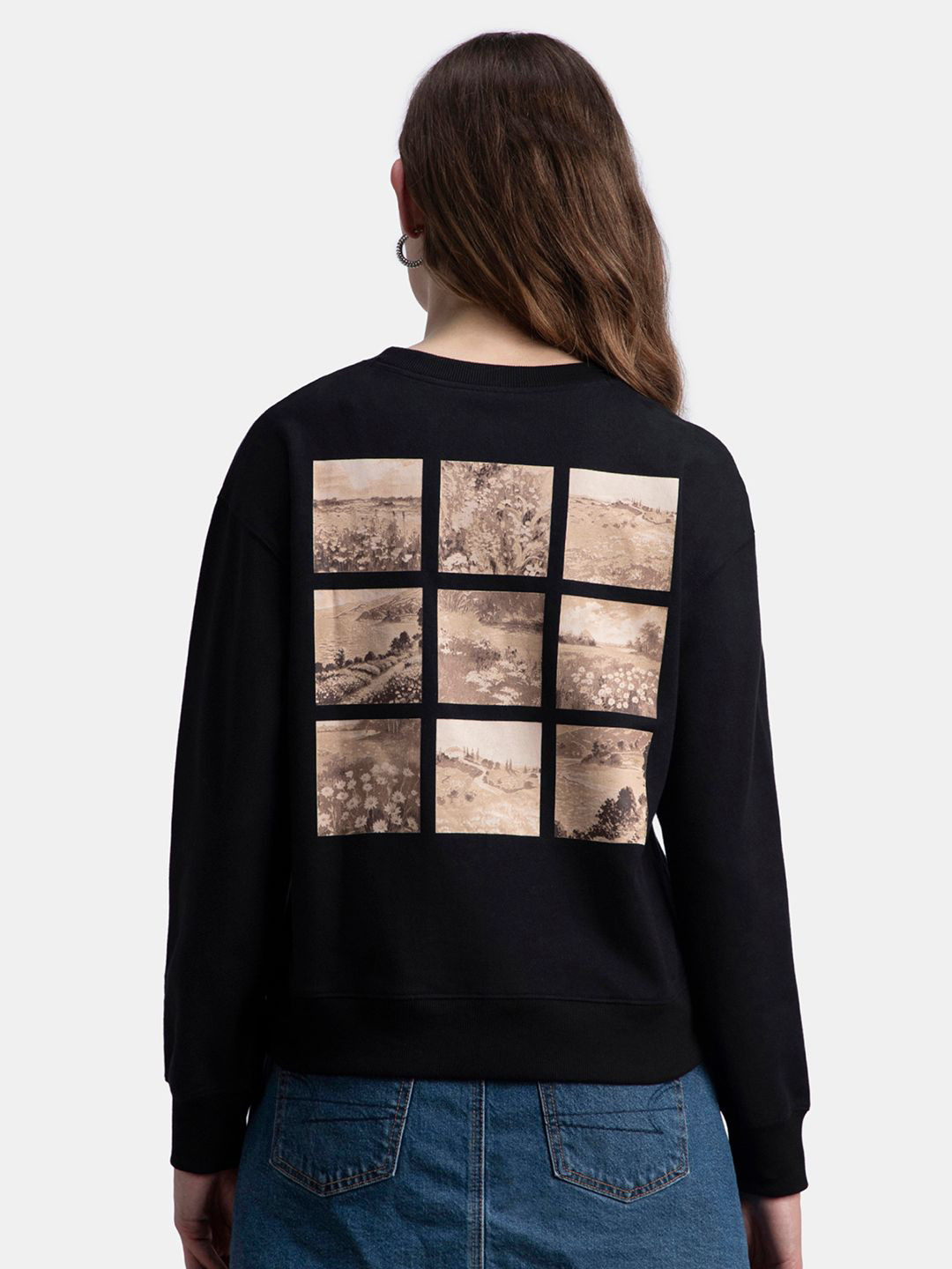 Jockey Super Combed Cotton French Terry Fabric Regular Fit Printed Sweatshirt - A191