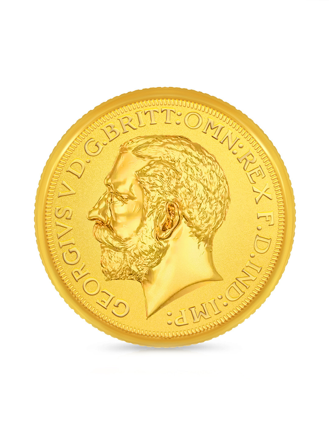 BHIMA BIS Hallmark 22K 916 Purity George Head Gold Coin 1 gram