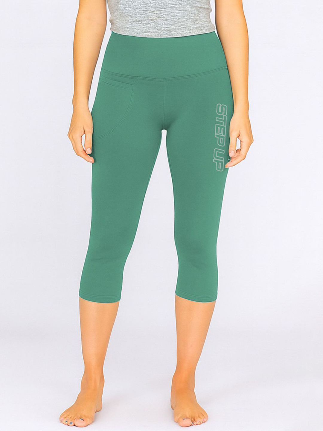 3Colors Women Solid Skinny Fit High-Rise Capris