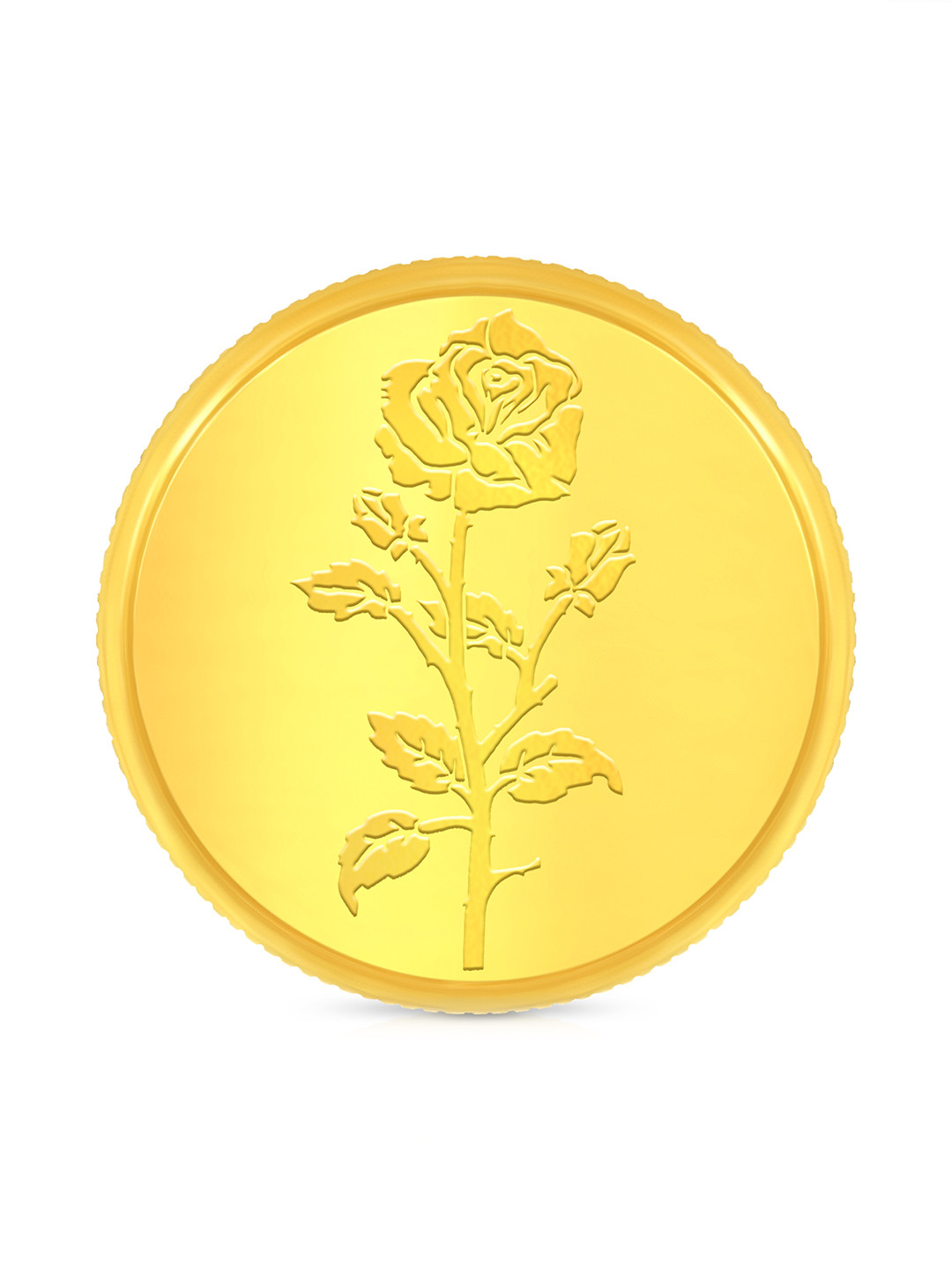 BHIMA Plain Flower 24KT Gold Coin -1gm