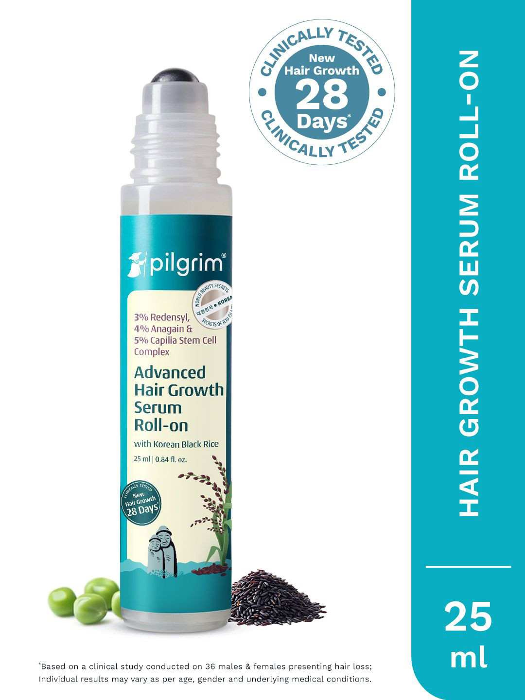Pilgrim Advanced Hair Growth Serum Roll With 3% Redensyl - 25ml