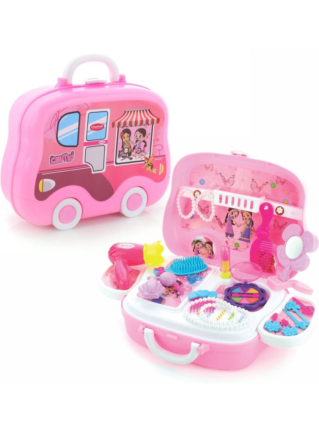 CHANAK Girls 23-Pcs Play Beauty Set On Wheels
