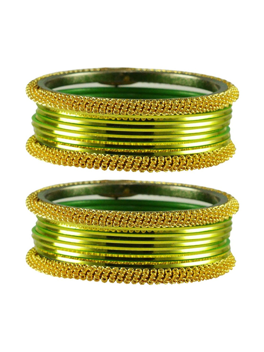 Vidhya Kangan Gold-Plated Set Of 16 Textured Bangles