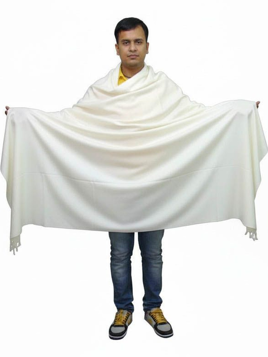 KAVIM Solid Pure Woollen Shawl