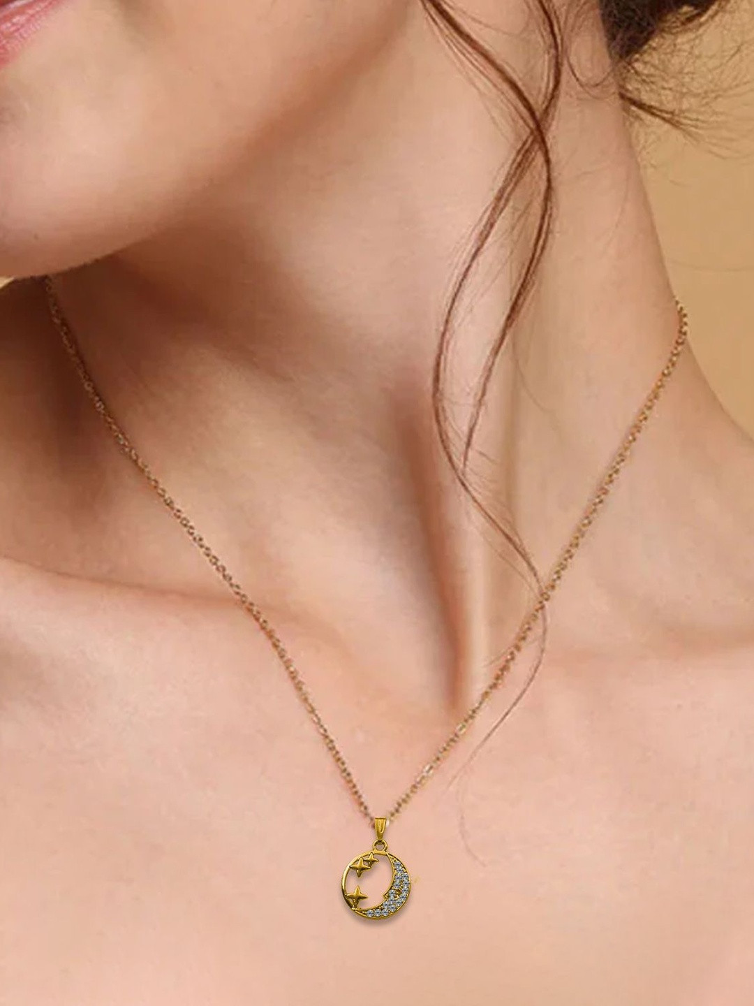 De-Ultimate Gold-Plated Quirky Pendants with Chains