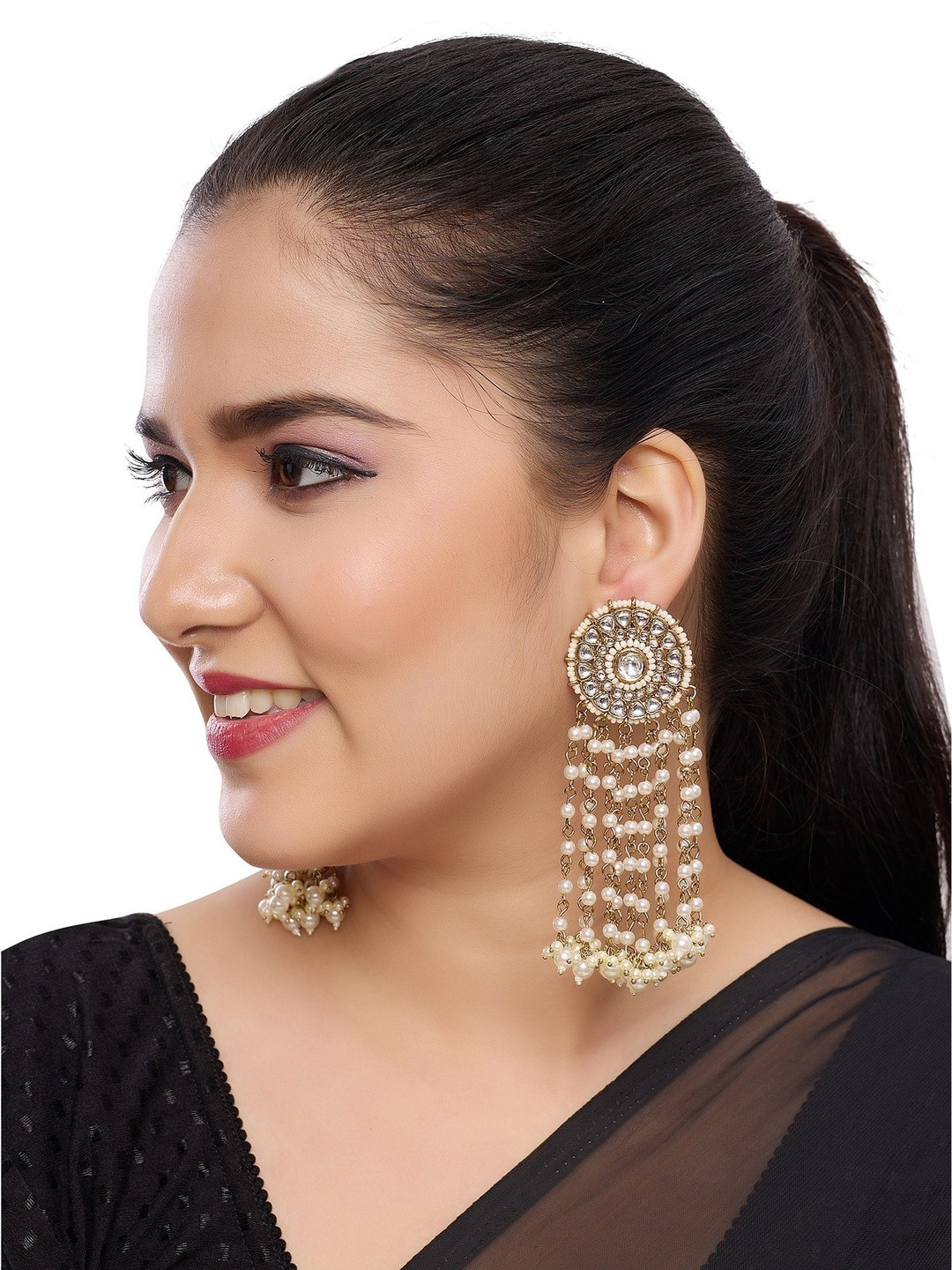 Women Click Circular Drop Earrings