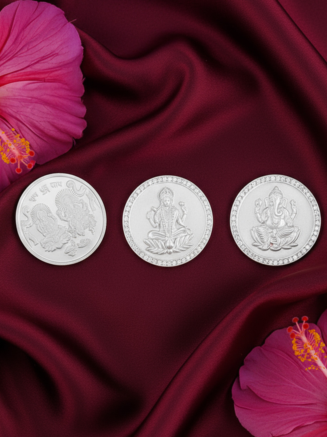 GIVA Set Of 3 Prosperity 925 Silver Coins -10 gm Each