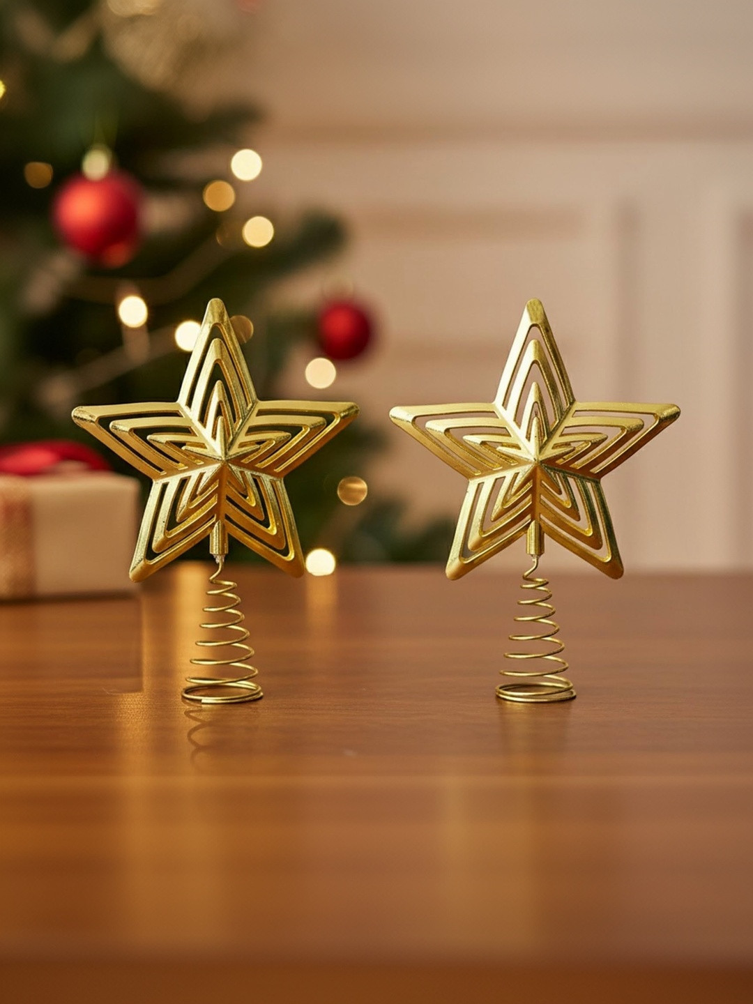 Ascension Yellow 2 Pieces Textured Topper Star Christmas Tree Decor