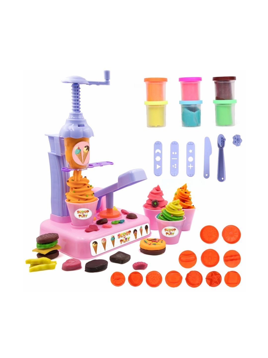 CHANAK Kids Non-Toxic Play Dough Ice Cream Maker Set