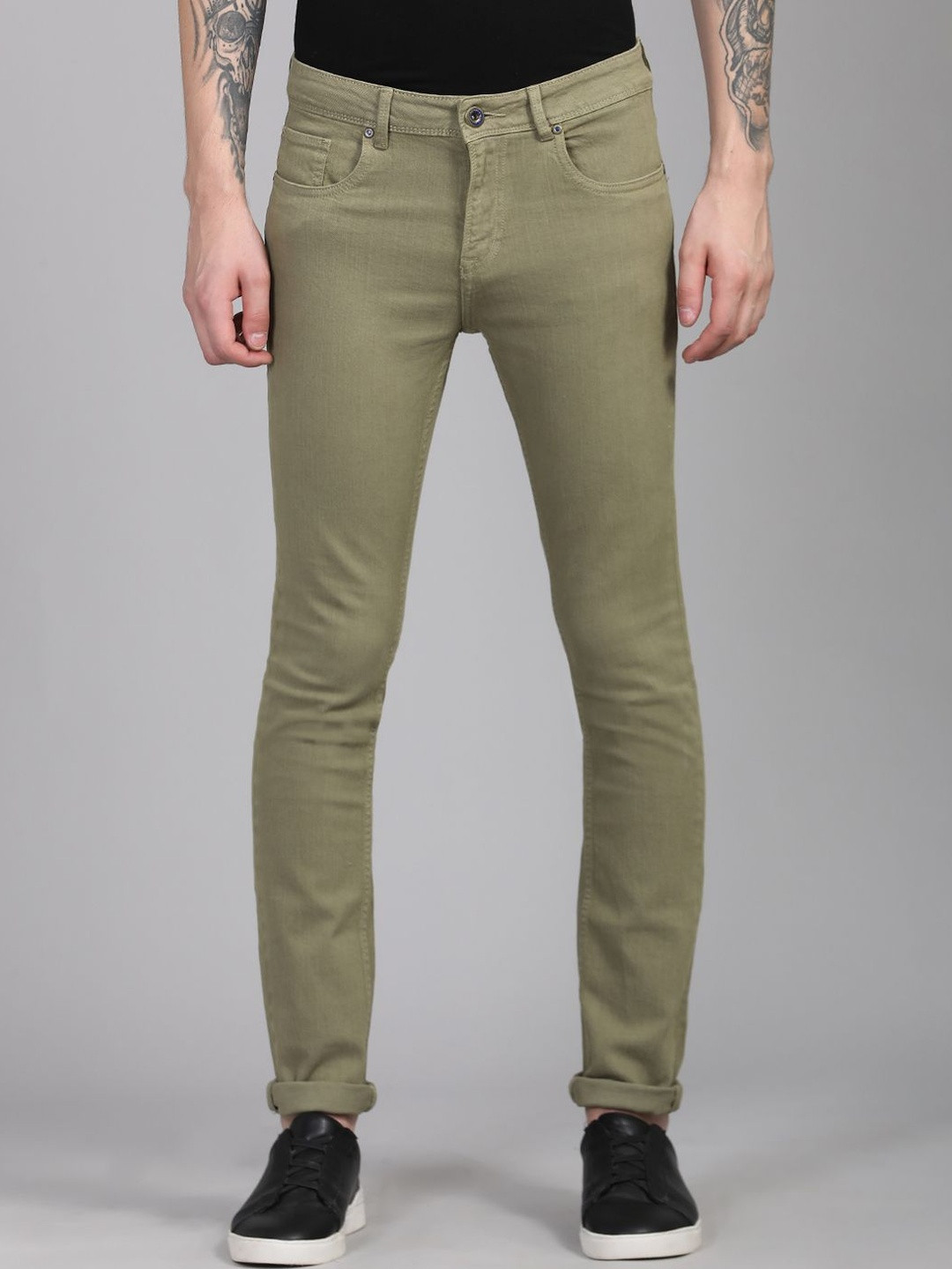 TRIGGER Men Slim Fit Mid-Rise Stretchable Jeans