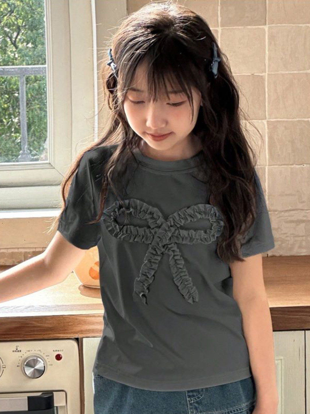 COMIC STREET Girls Round Neck T-shirt