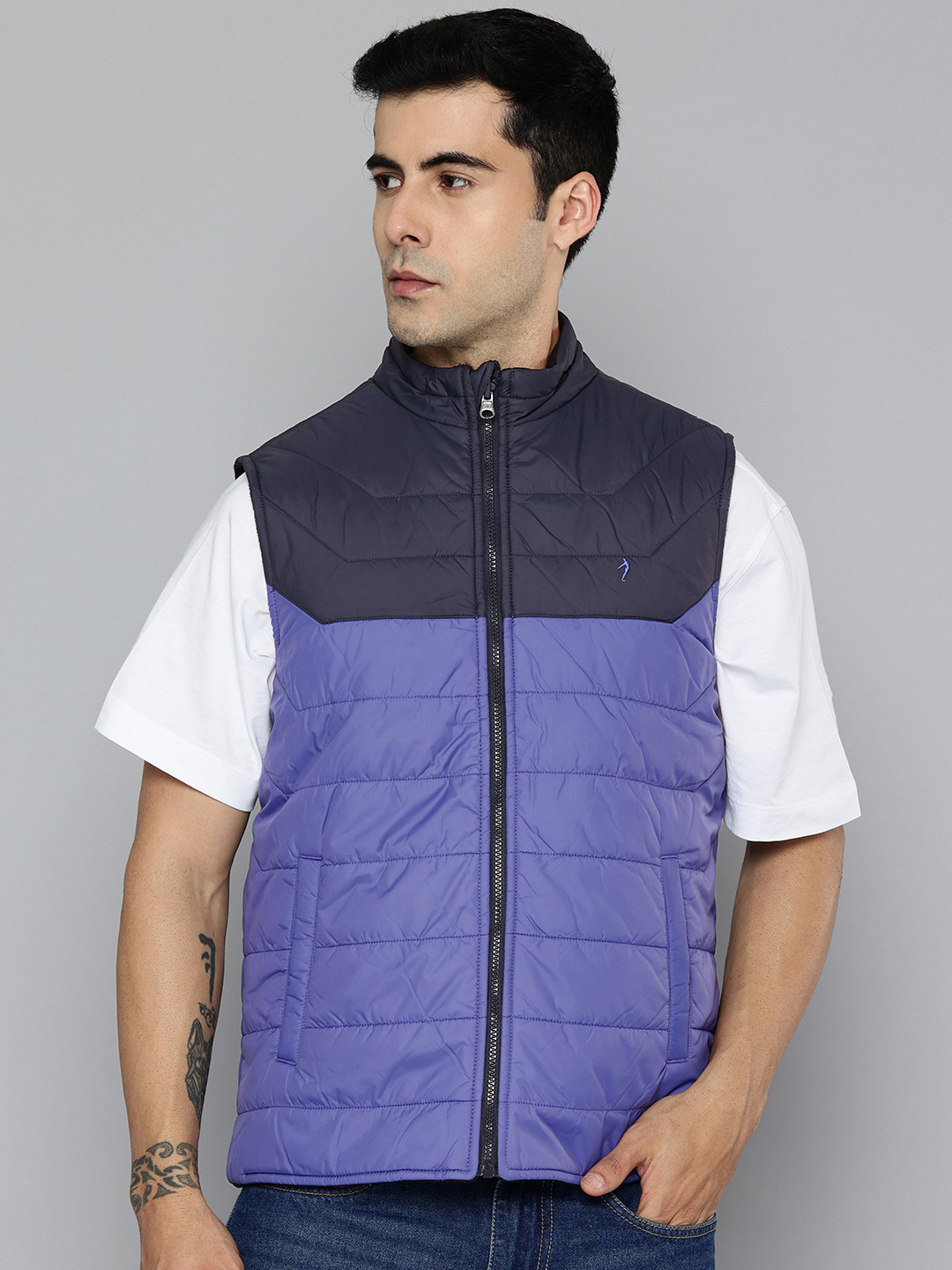 Indian Terrain Reversible Colourblocked Gilet Jacket