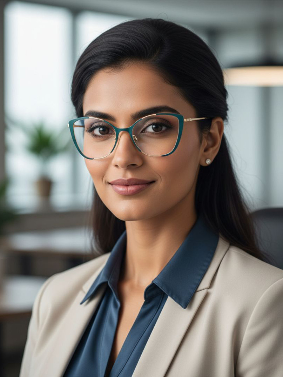 First Lens Unisex Full Rim Square Frames Clarisse Blue Light Computer Glasses B009