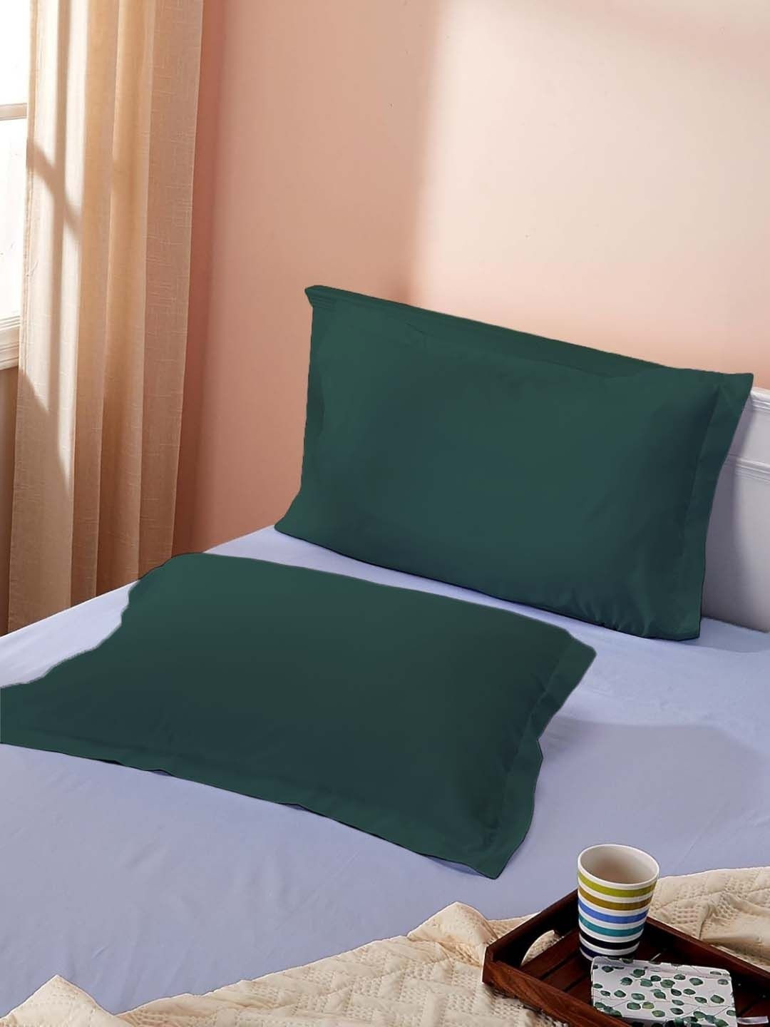 Sleeping Owls 2 Pieces Solid Pure Cotton Rectangle Pillow Covers