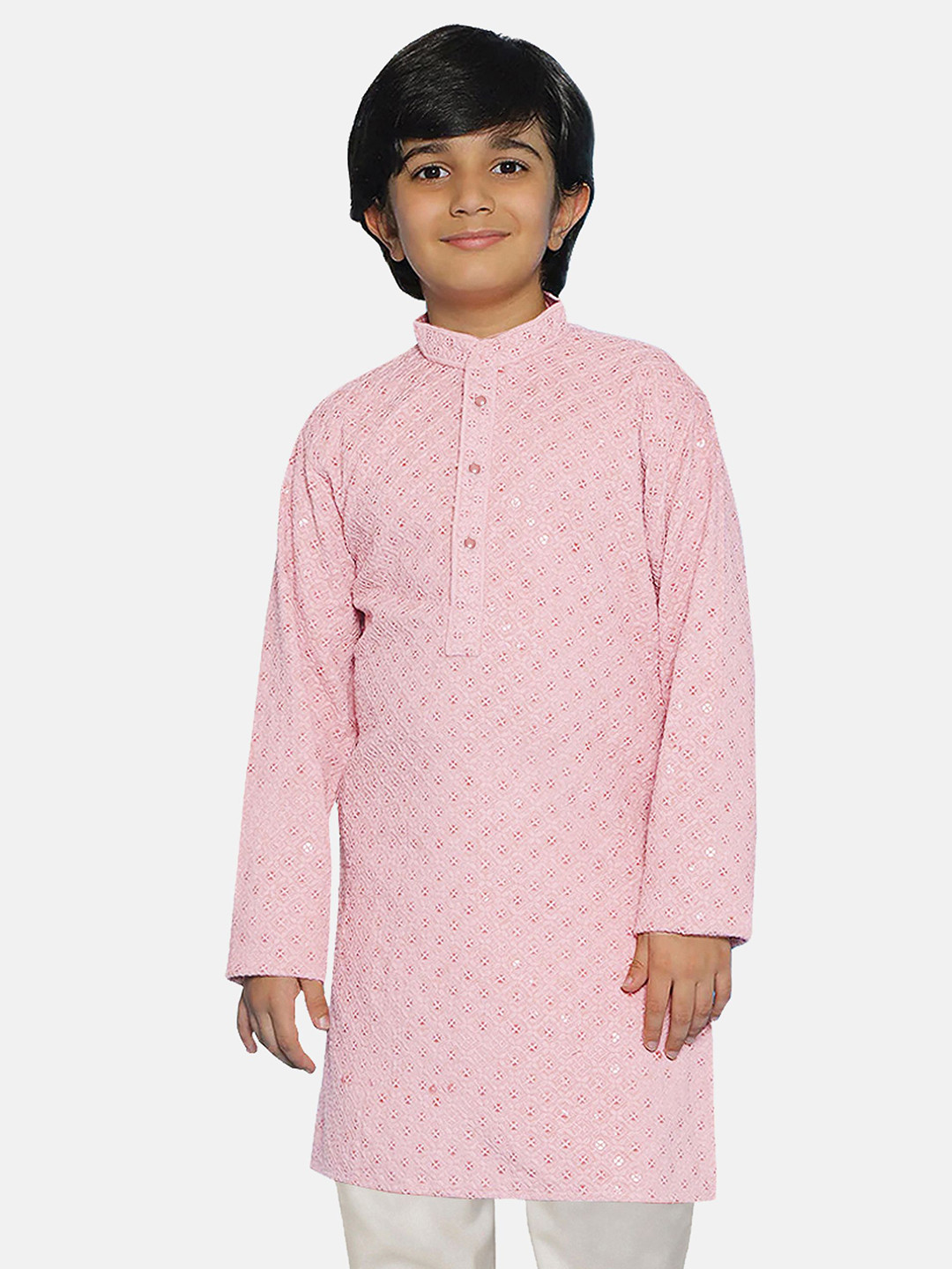 SG YUVRAJ Boys Chikankari Khadi Kurta