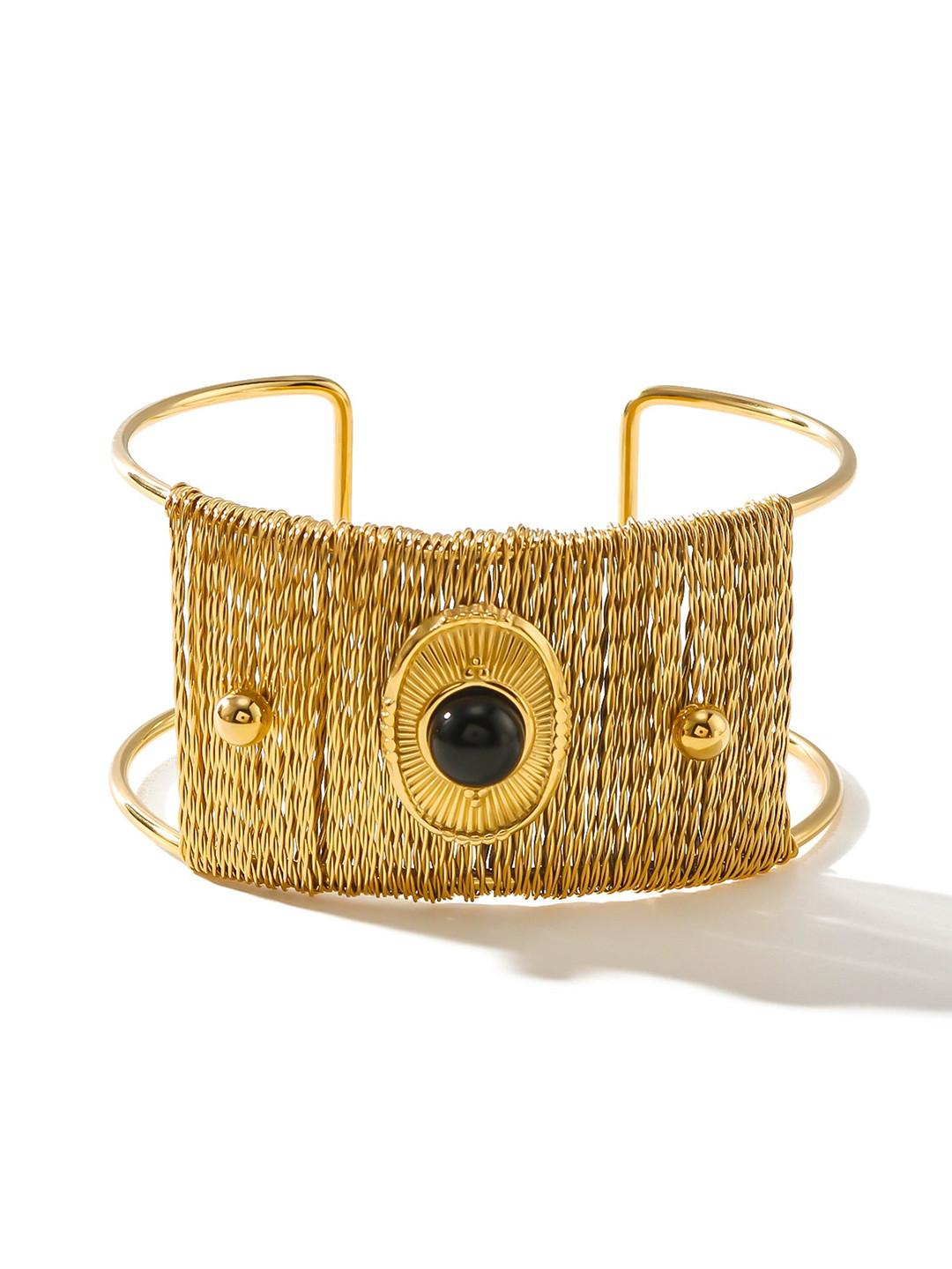 Just Lil Things Evil eye Macrame Cuff Bracelet