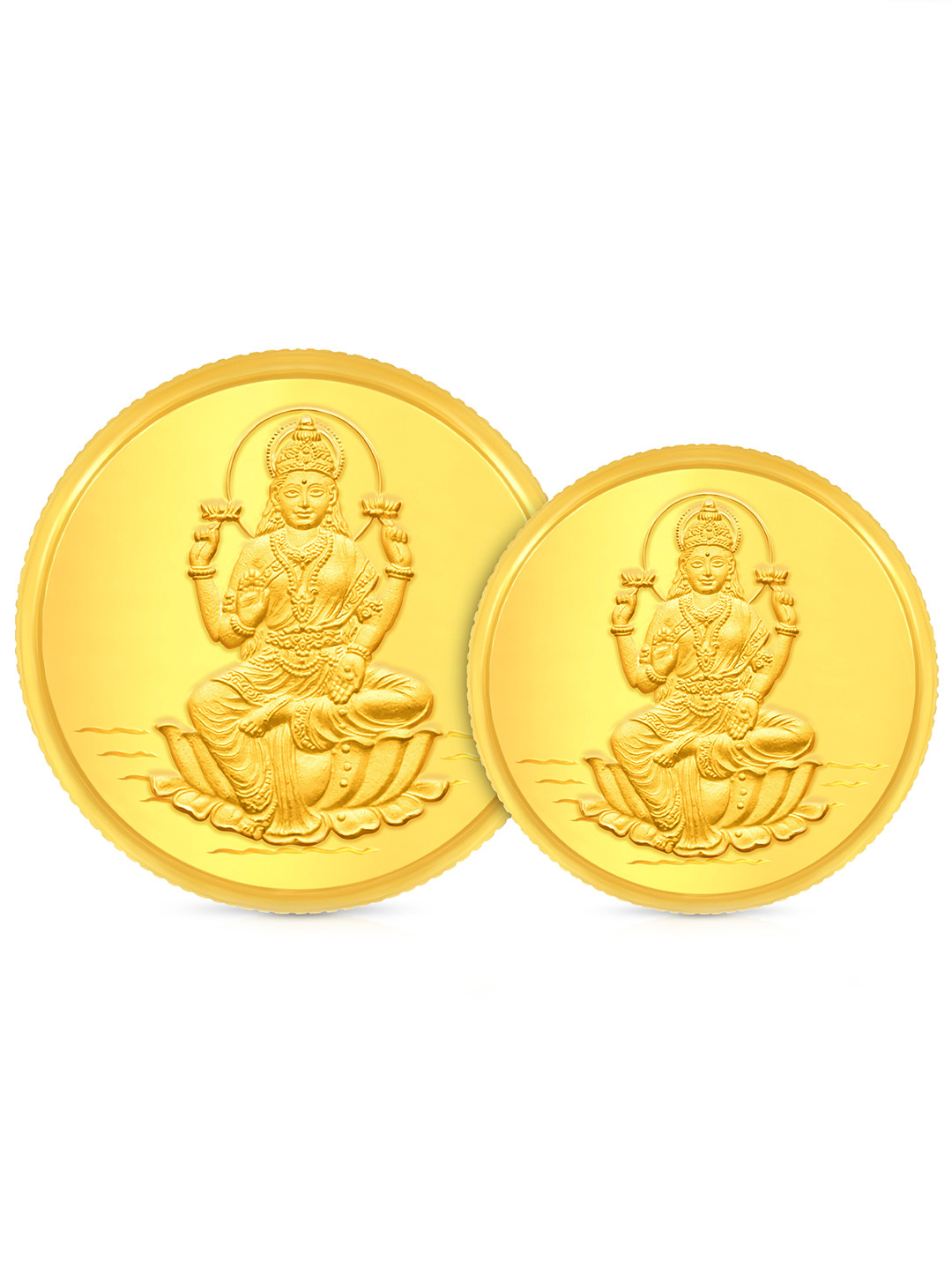 BHIMA BIS Hallmark 22K 916 Purity Lakshmi Gold Coin Combo 4g+2g