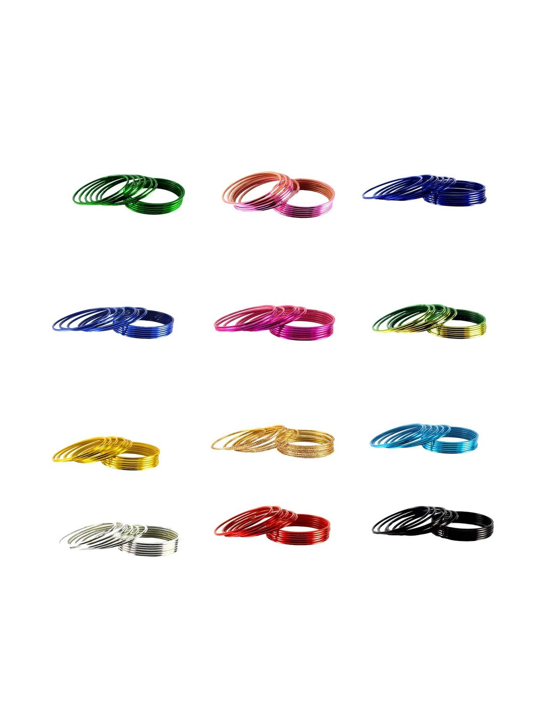 Vidhya Kangan Set Of 144Plain Bangles