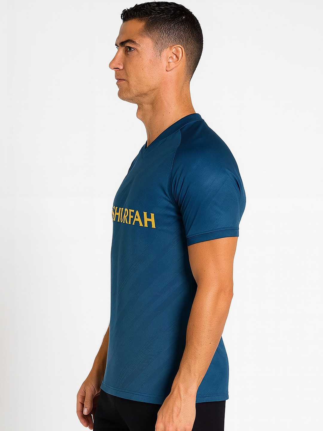 dostitch Men Cristiano Ronaldo V-Neck Dri-FIT T-shirt