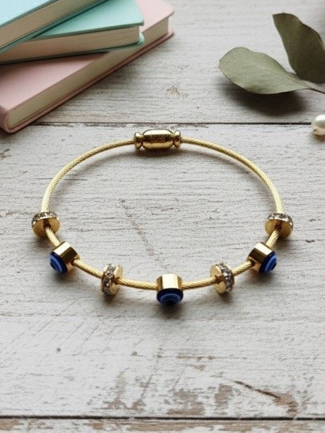 EYKABYKRATIKA Women Gold-Plated Bangle-Style Bracelet