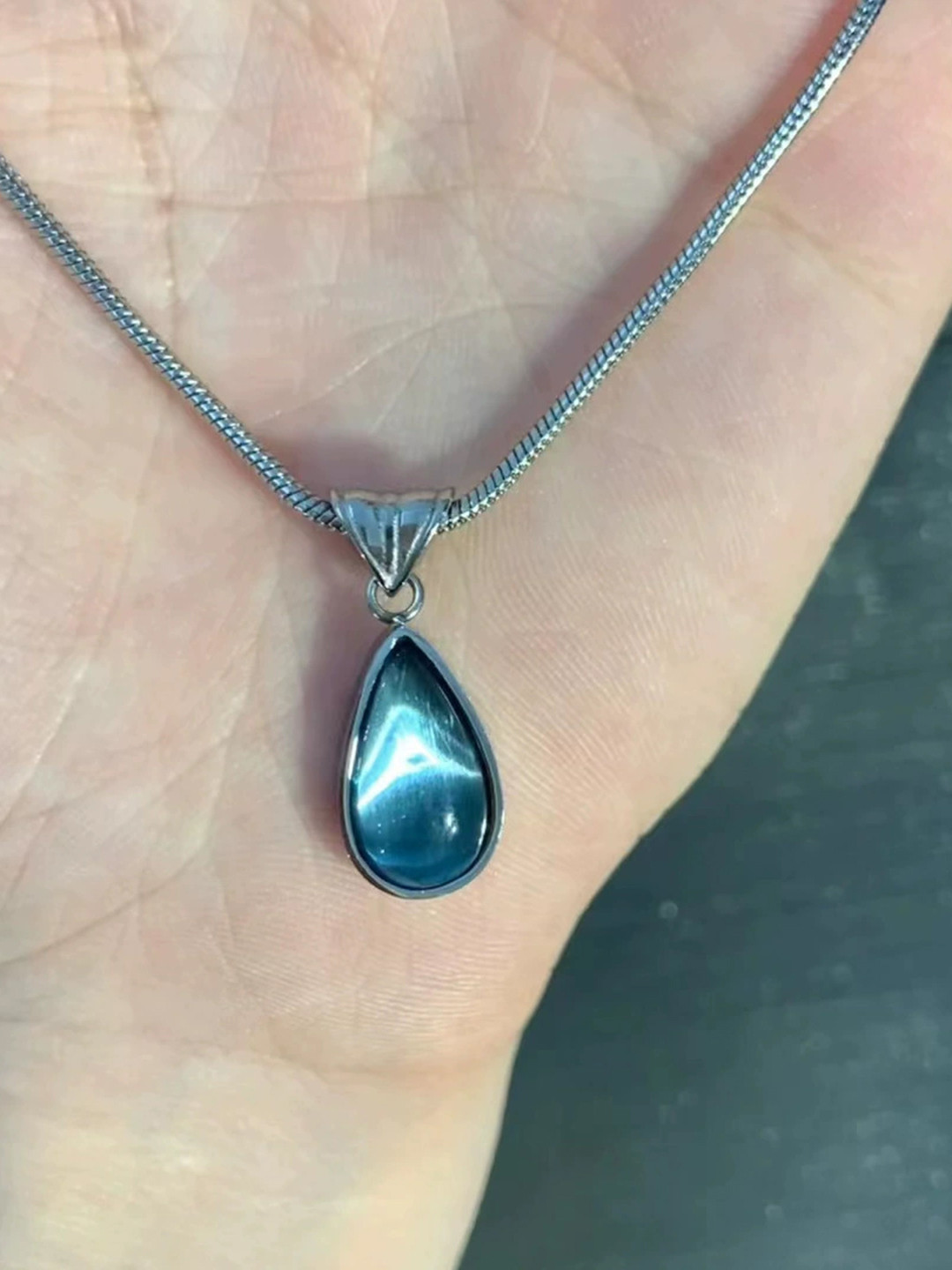 Just Lil Things Teardrop Shaped Pendant With Chain