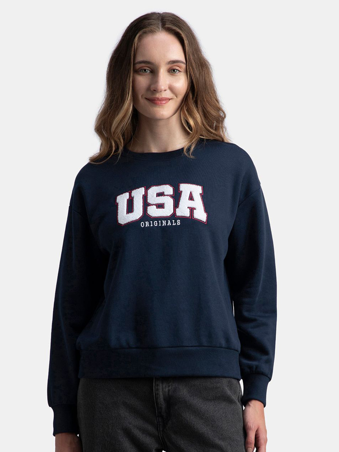 Jockey Super Combed Cotton Fleece Fabric Oversized Sweatshirt with StayWarm Tech-U113