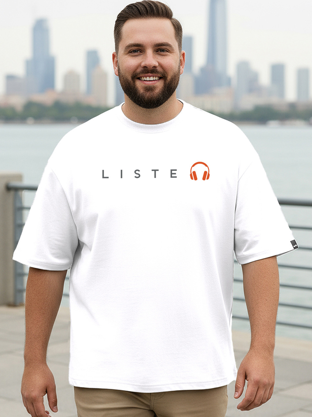 Bewakoof Plus Graphic Printed Oversized Plus Size Pure Cotton T-shirt