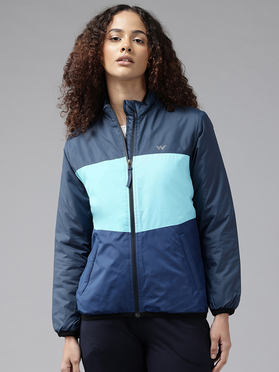 Wildcraft Colourblocked Reflective Strip Padded Jacket
