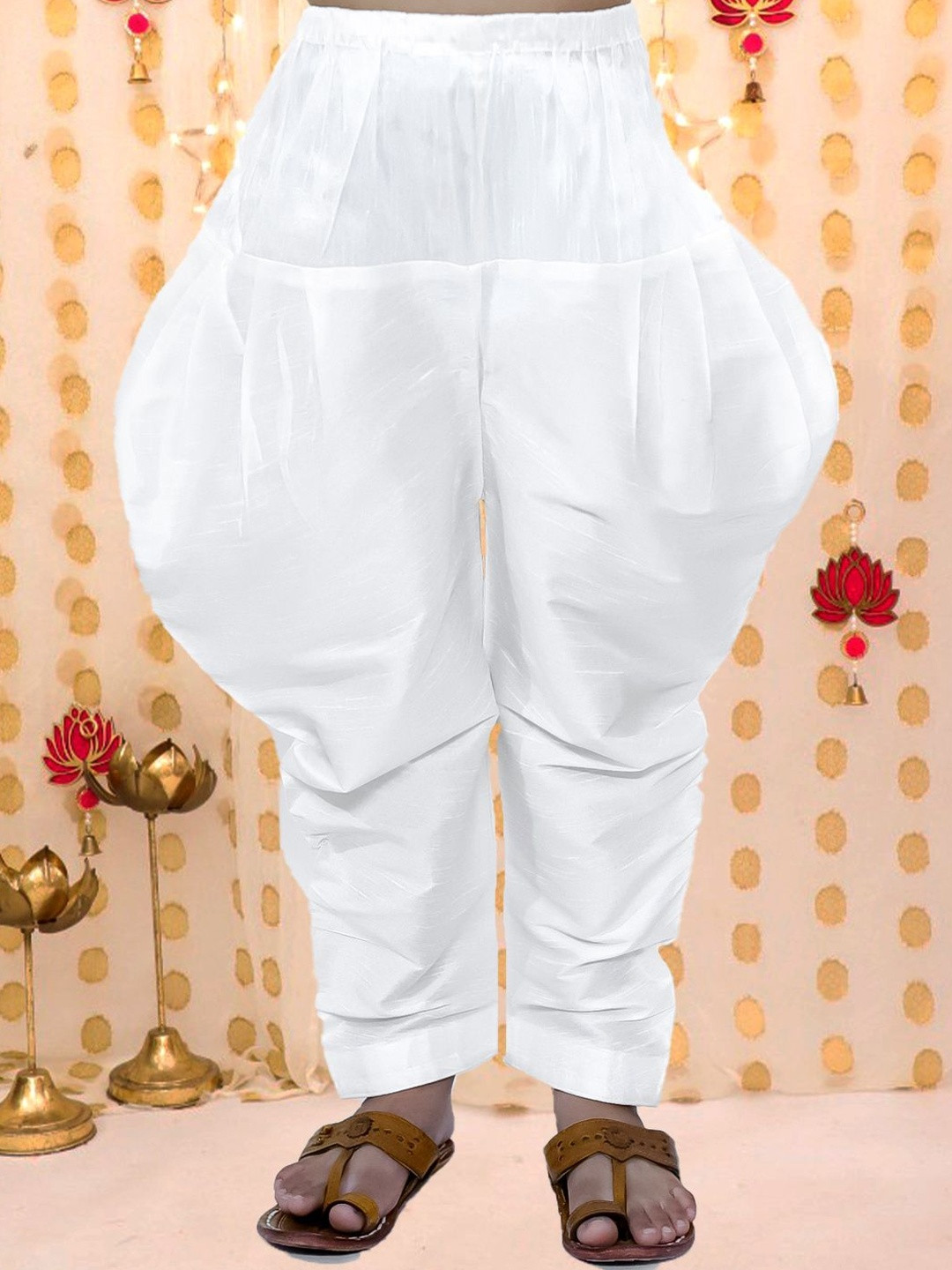 BownBee Boys Solid Dupion Silk Salwar