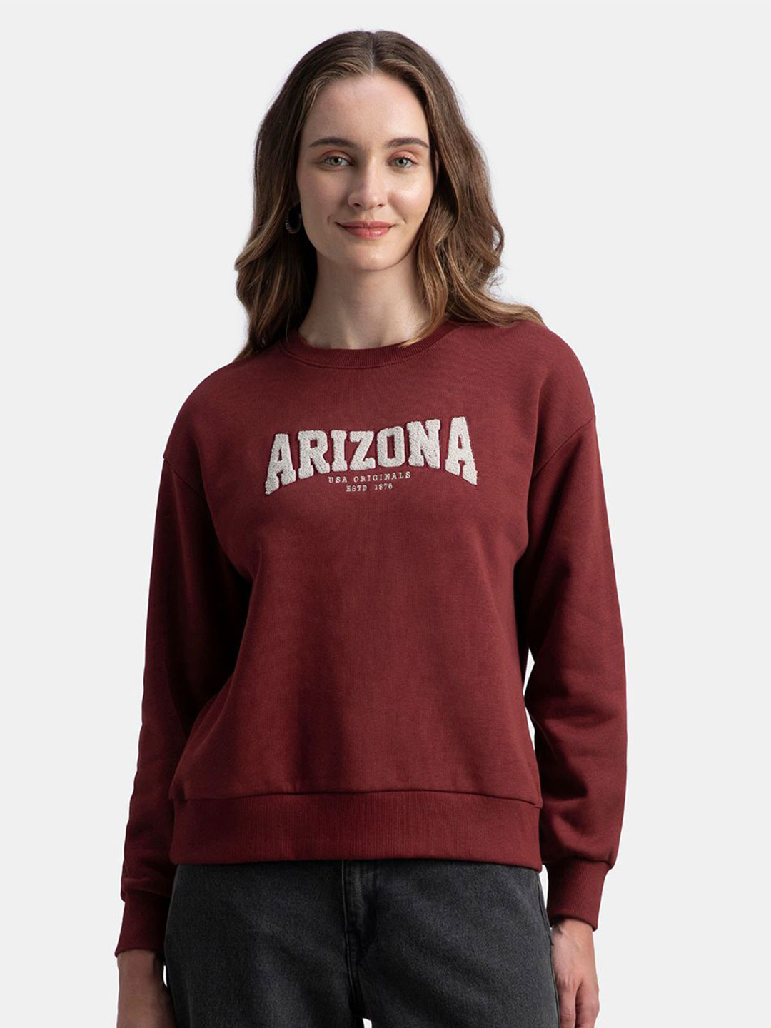 Jockey Super Combed Cotton Fleece Fabric Oversized Sweatshirt with StayWarm Tech-U113