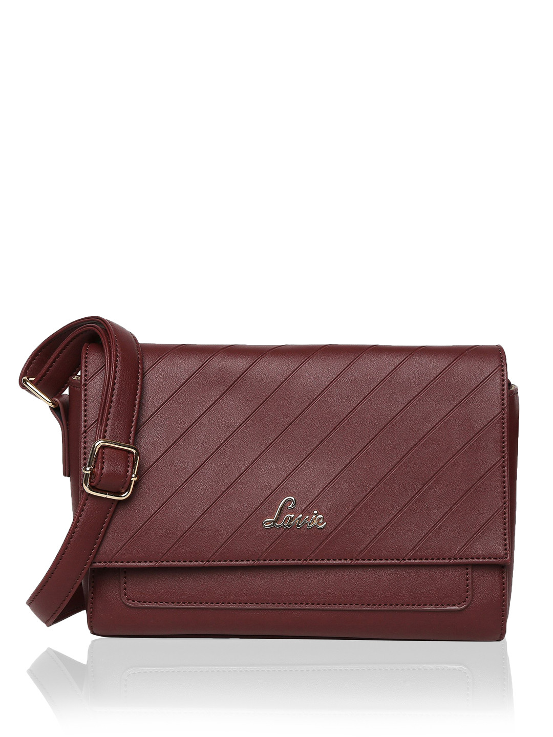 Lavie Becca Women Burgundy Foldover Slingbag