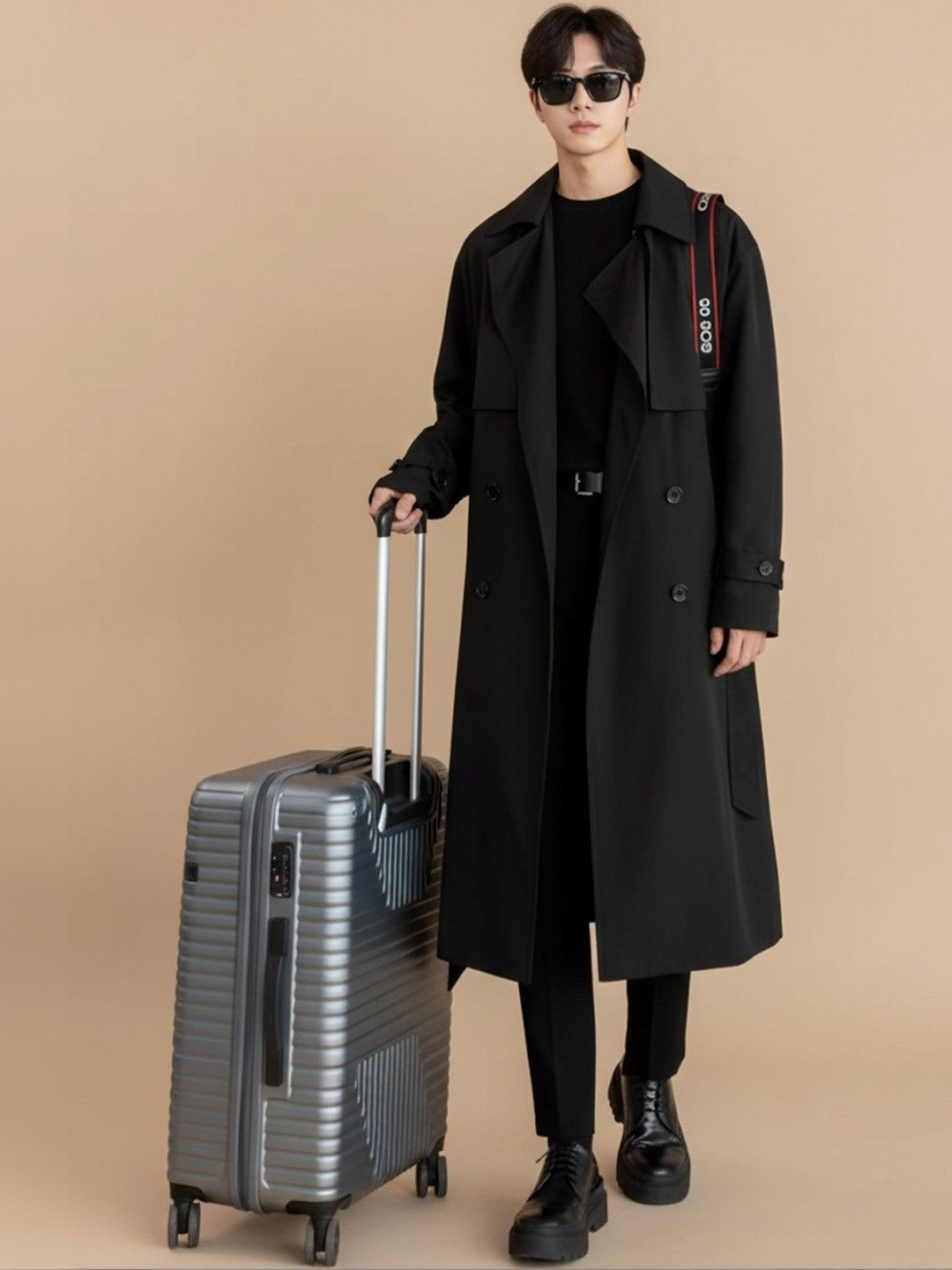 Mast & Harbour Men Double Breasted Longline Coat