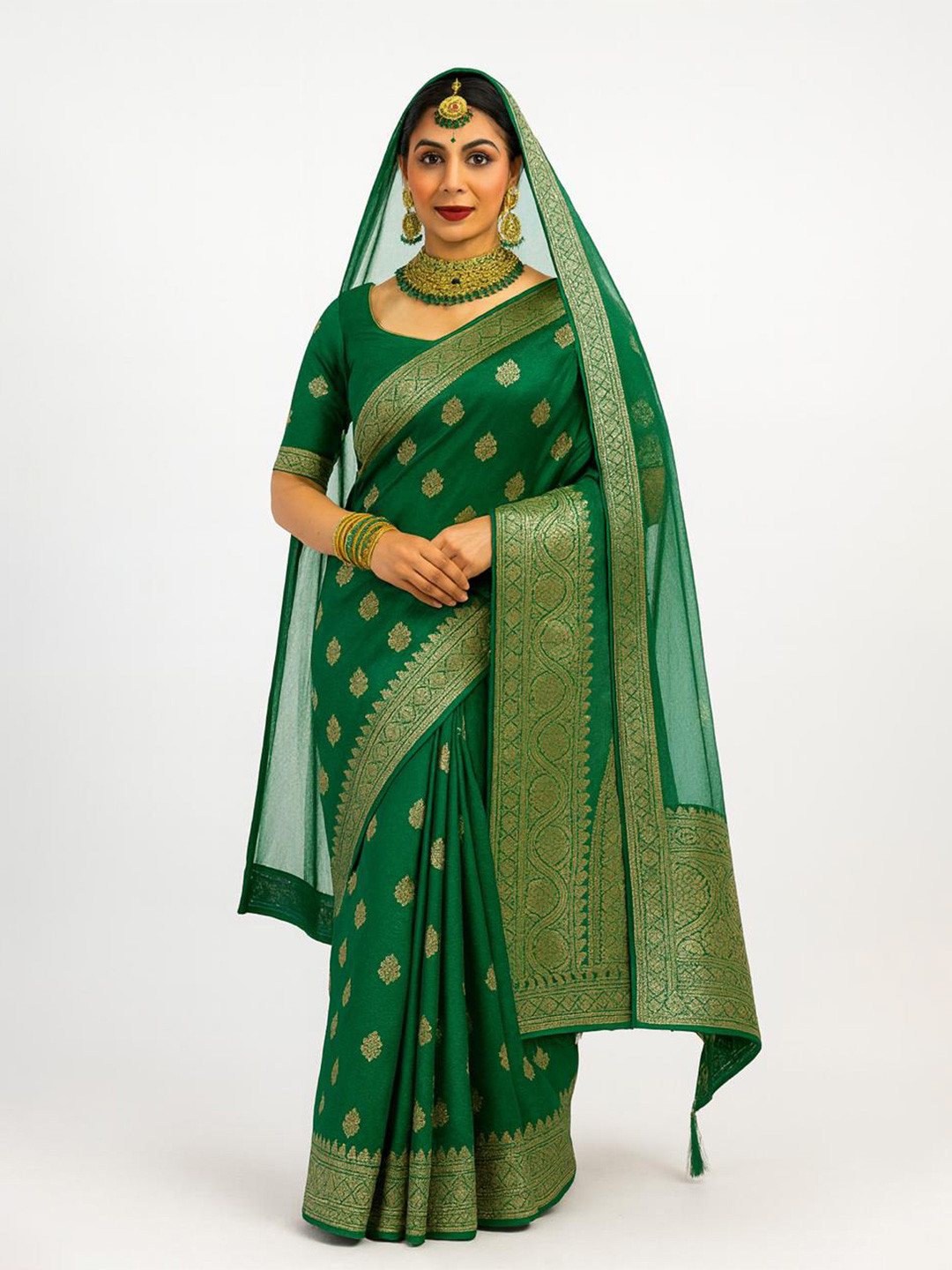 DESIGN ELEMENTS Ethnic Motifs Woven Design Zari Banarasi Saree