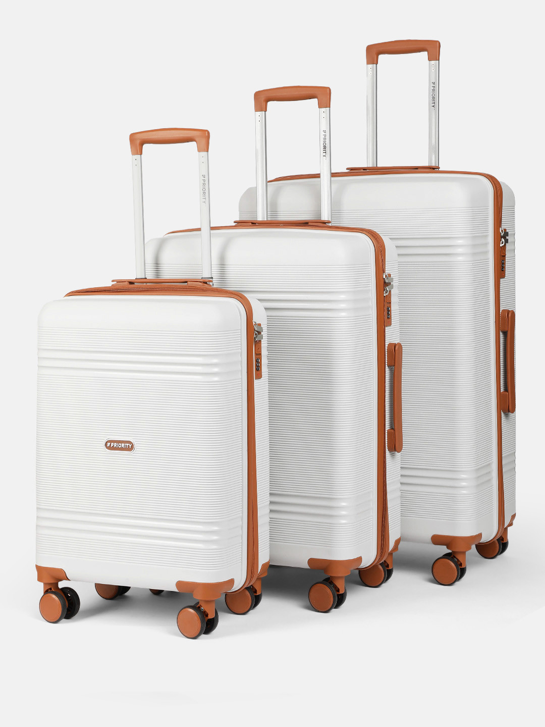 Priority Set of 3 360 Degree Rotation Hard-Sided Trolley Bags