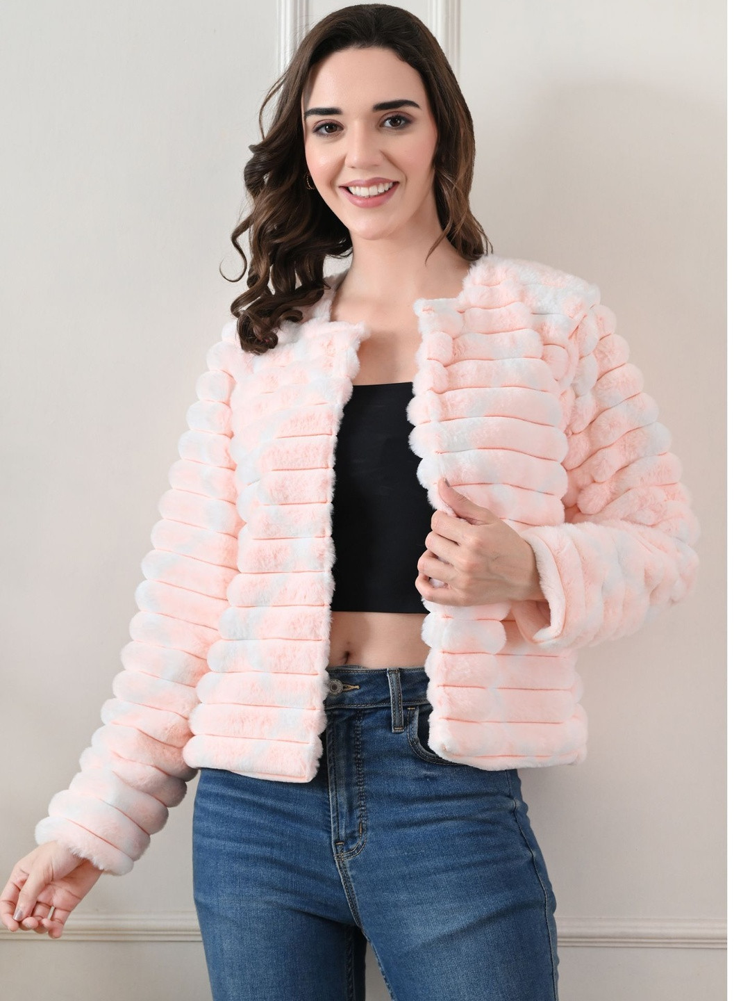 TJ FASHION Self Design Round Neck Lightweight Winter Jacket