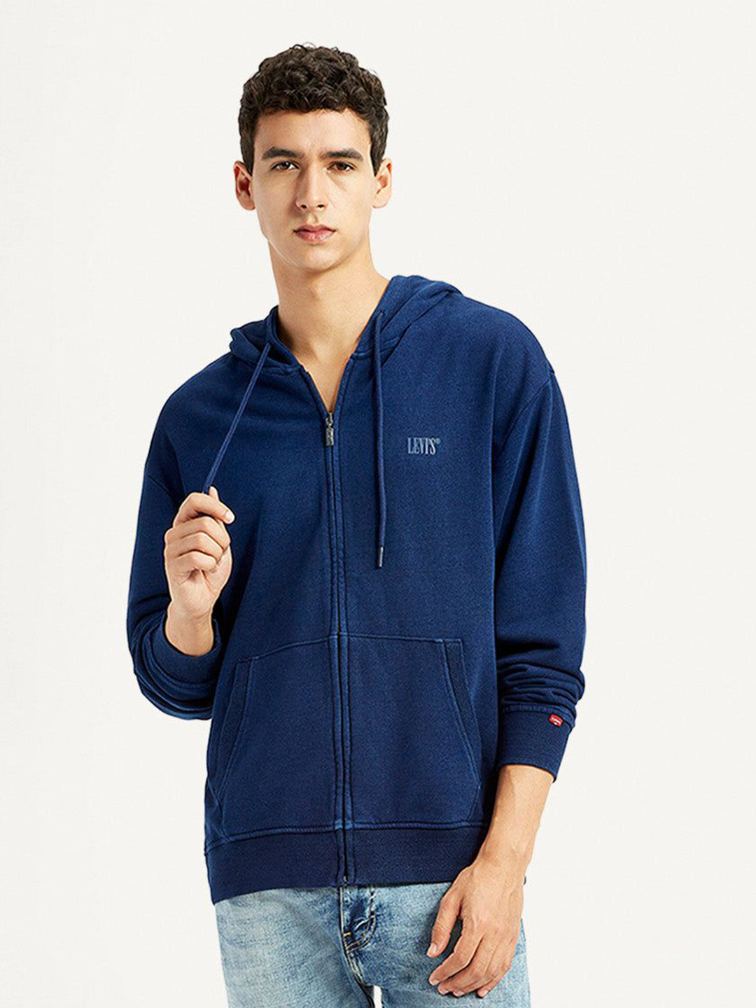 Levis Front-Open Hooded Oversized Sweatshirt