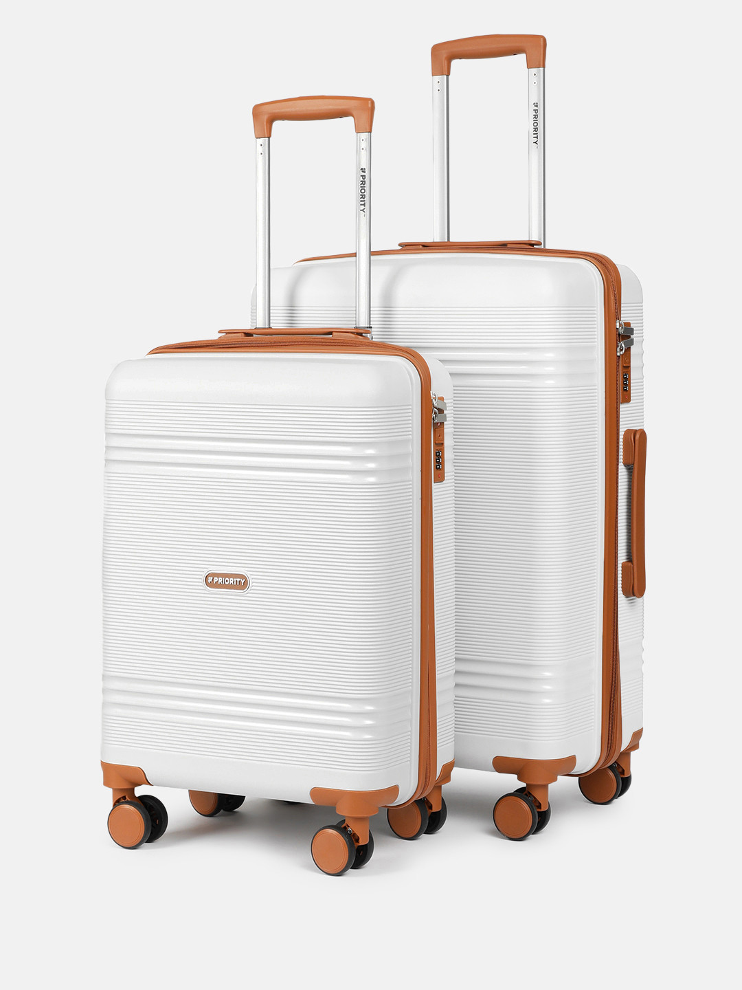 Priority Set of 2 360 Degree Rotation Hard-Sided Trolley Bags