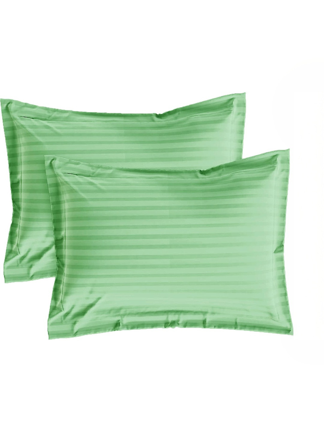 Sleeping Owls Colors-striped collection Unisex Set of 2 Striped Cotton Pillow Covers