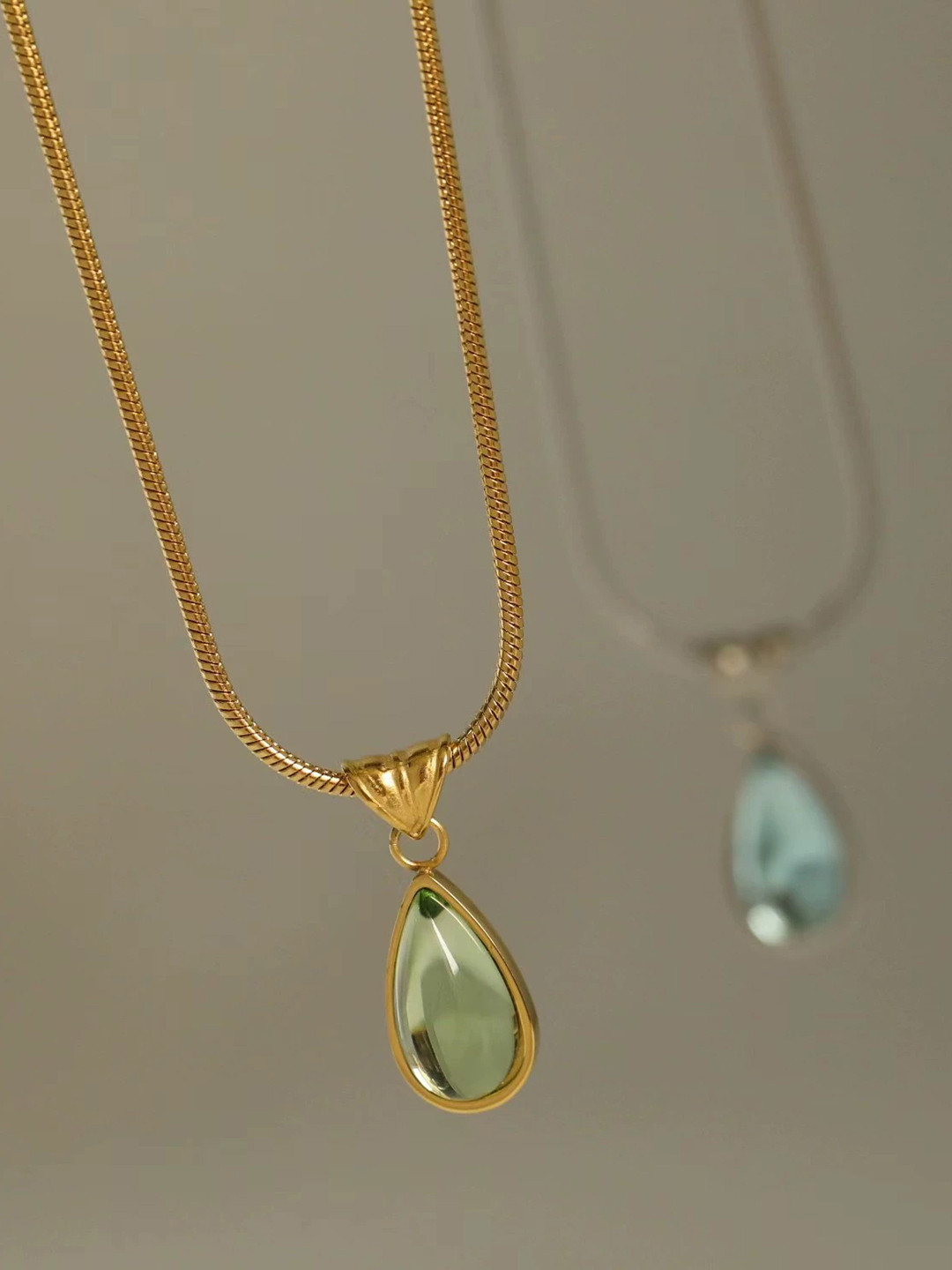 Just Lil Things Teardrop Shaped Pendant With Chain