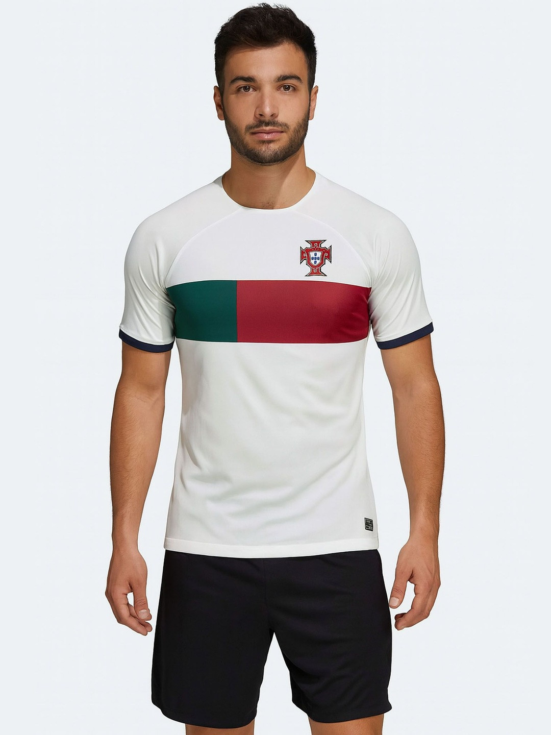 dostitch Men Cristiano Ronaldo Colourblocked Dri-FIT T-shirt