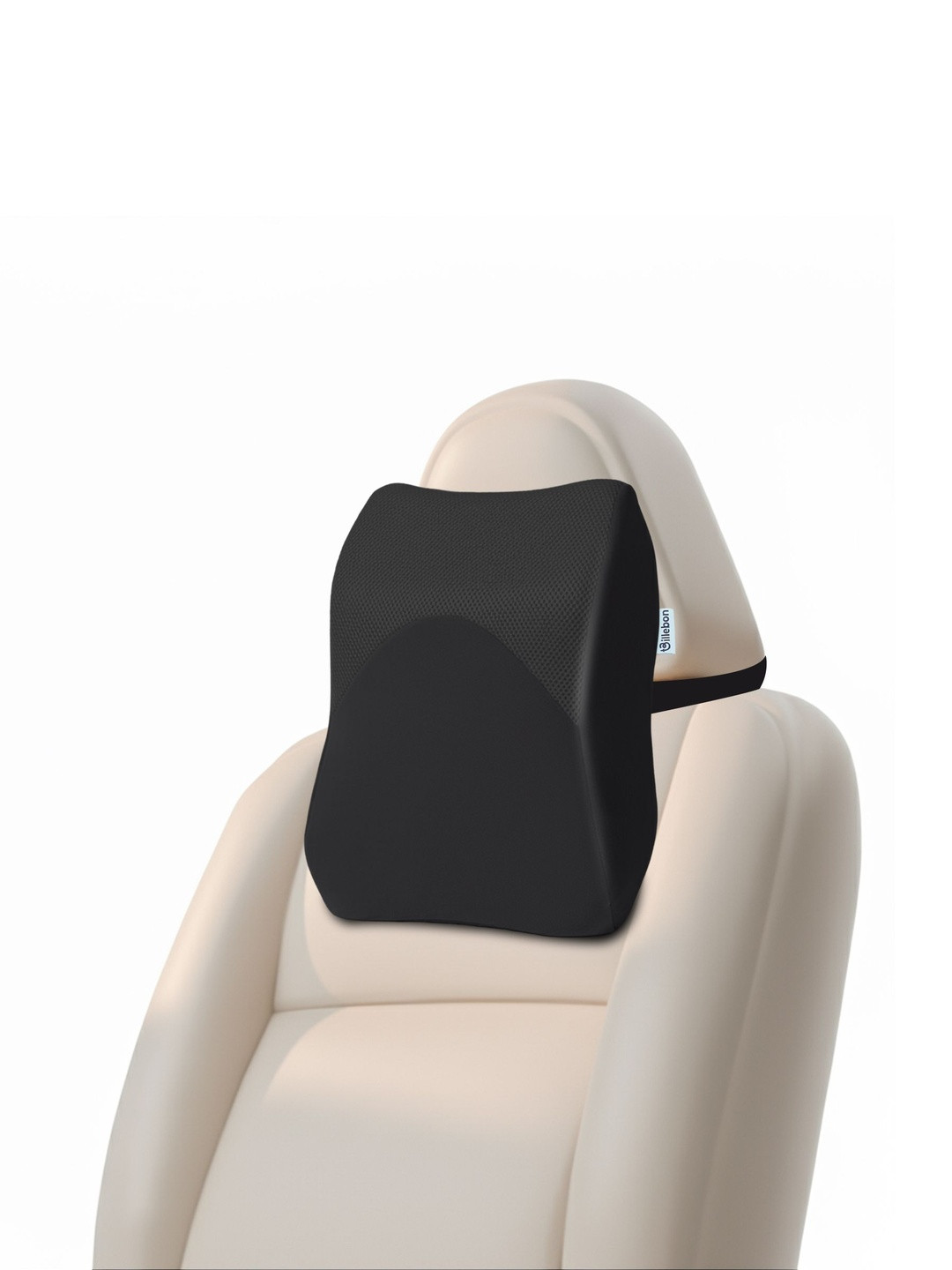 BILLEBON Black Lightweight Extra Soft Memory Foam Travel Pillow