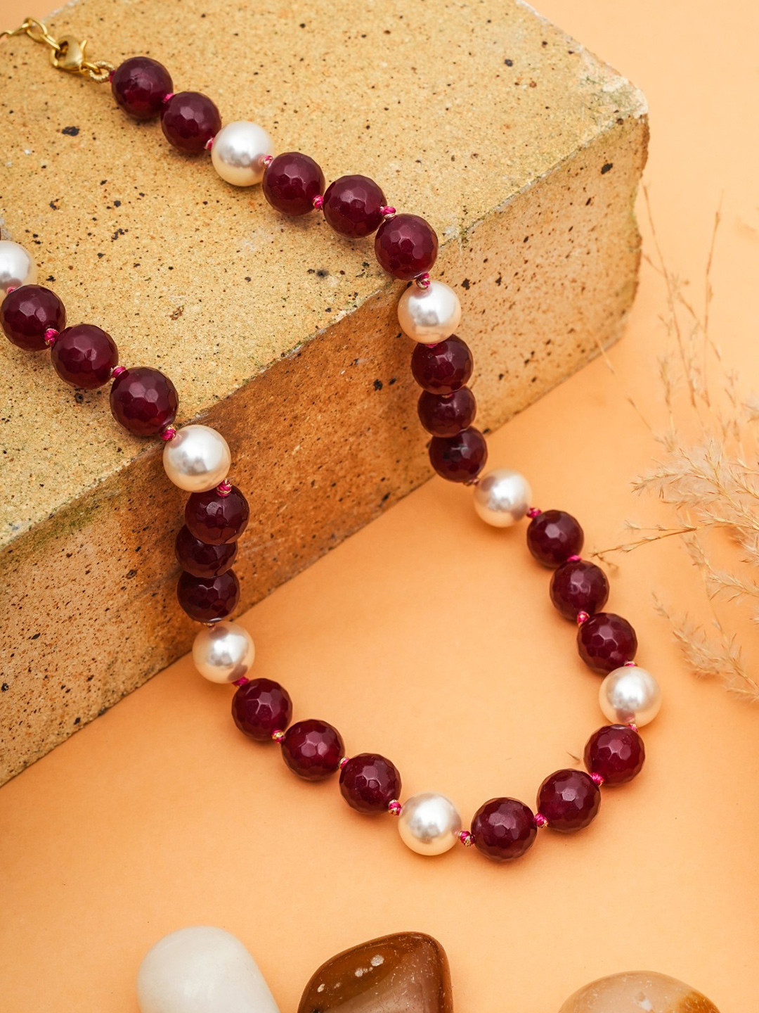 Basraa Pearls Beaded Statement Necklace