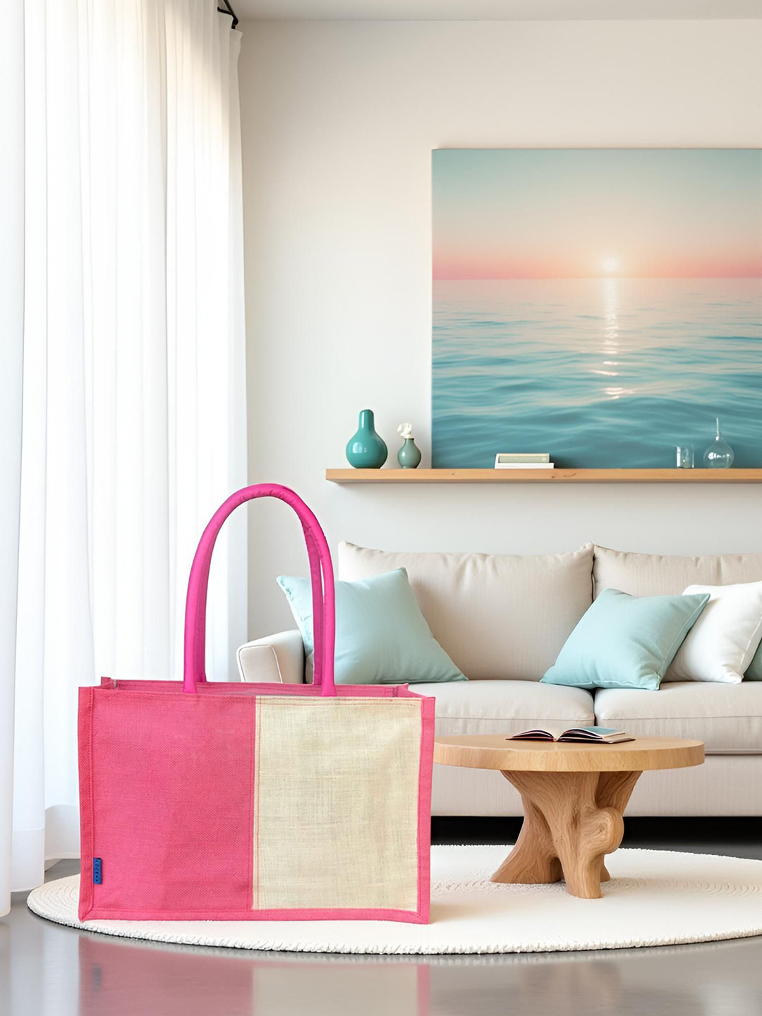 FOONTY Colourblocked Shopper Tote Bag