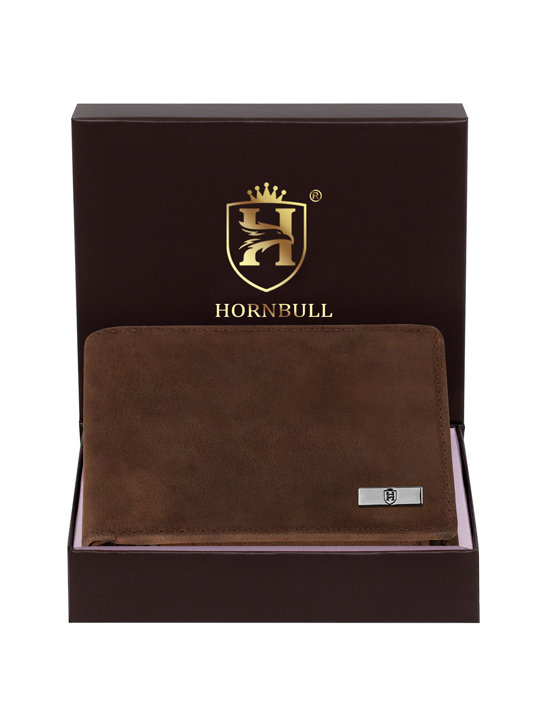 Hornbull Men Hunter RFID Protected Genuine Leather Two Fold Wallet