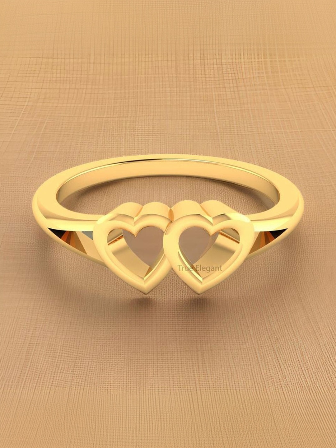BIANCISTELLE Minimalist Double Heart Promise Finger Ring