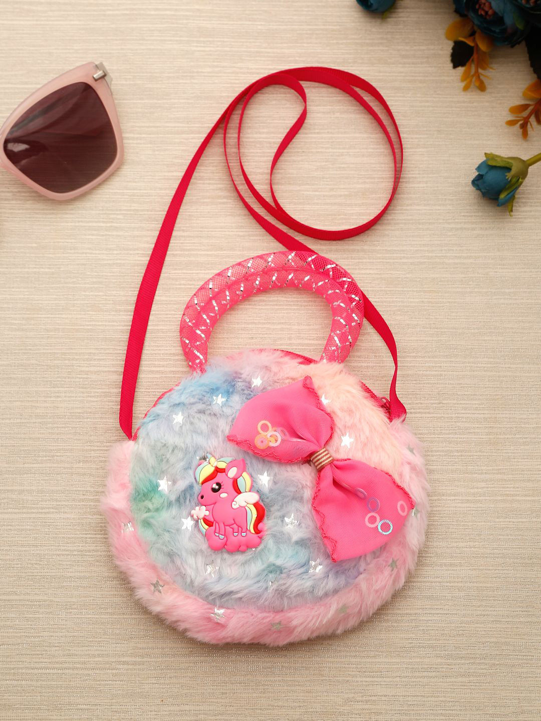 Stoln Textured Handheld Bag with Applique