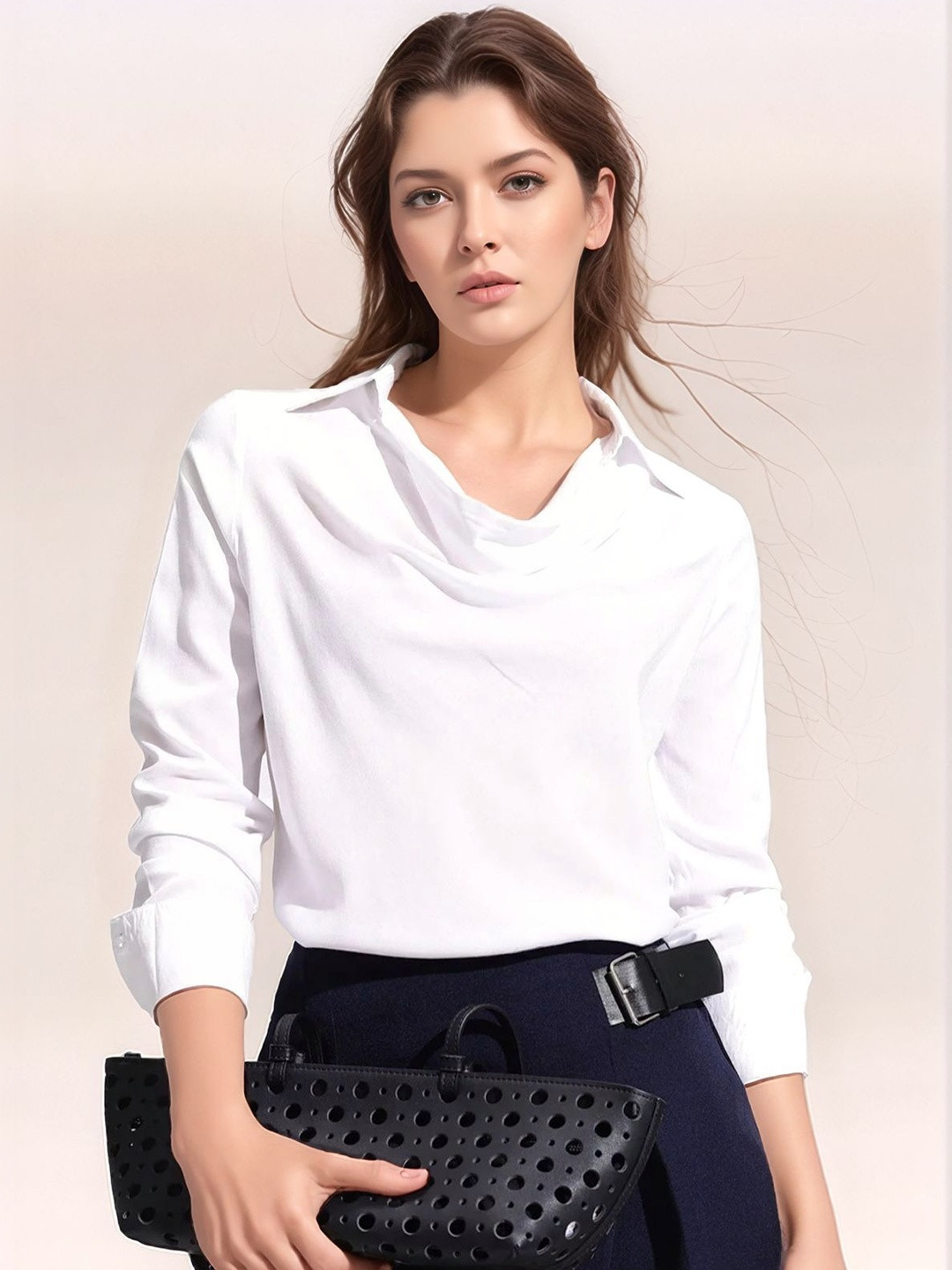 Molly & Michel Cowl Neck Top